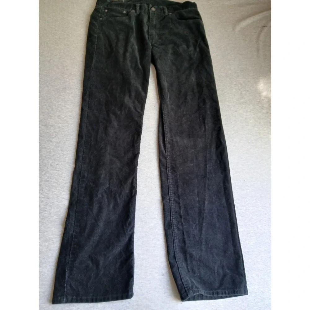 Levis Corduroy Pants 32x32 505 Straight Leg Stretch Comfort Preppy Black